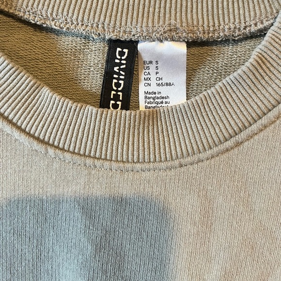 Light Green “original” Crew Neck Crop Top Sweatshirt - Picture 3 of 4